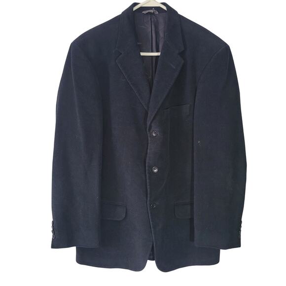 Banana Republic	Size	40S	Velvet Suit Jacket Black Three Button Formalwear - Picture 1 of 9
